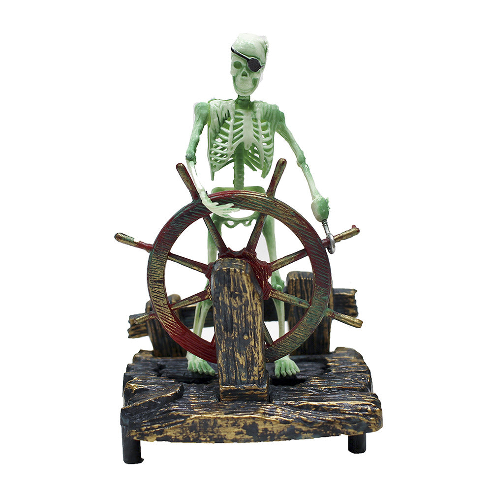 Penn Plax Action Air Skeleton at Wheel Medium