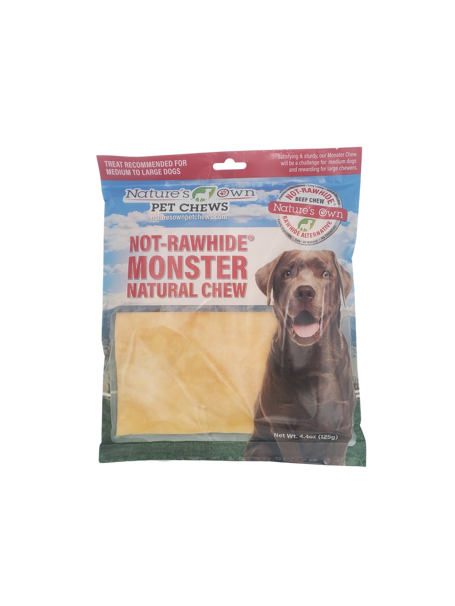 Nature's Own Not-Rawhide Dog Treats Monster Beef Chew 4.4oz