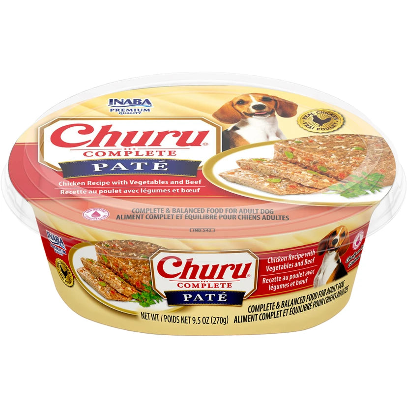 Inaba Churu Dog Food Pate Chicken Beef 9.5 oz