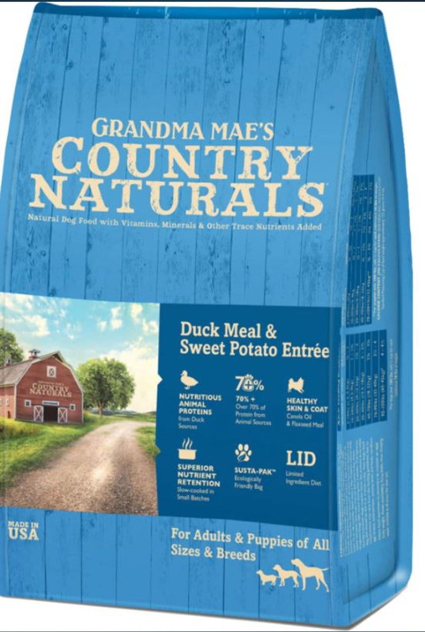 Grandma Mae's Country Naturals Duck Meal & Sweet Potato Entree Dry Dog Food, 9oz Trial Bag