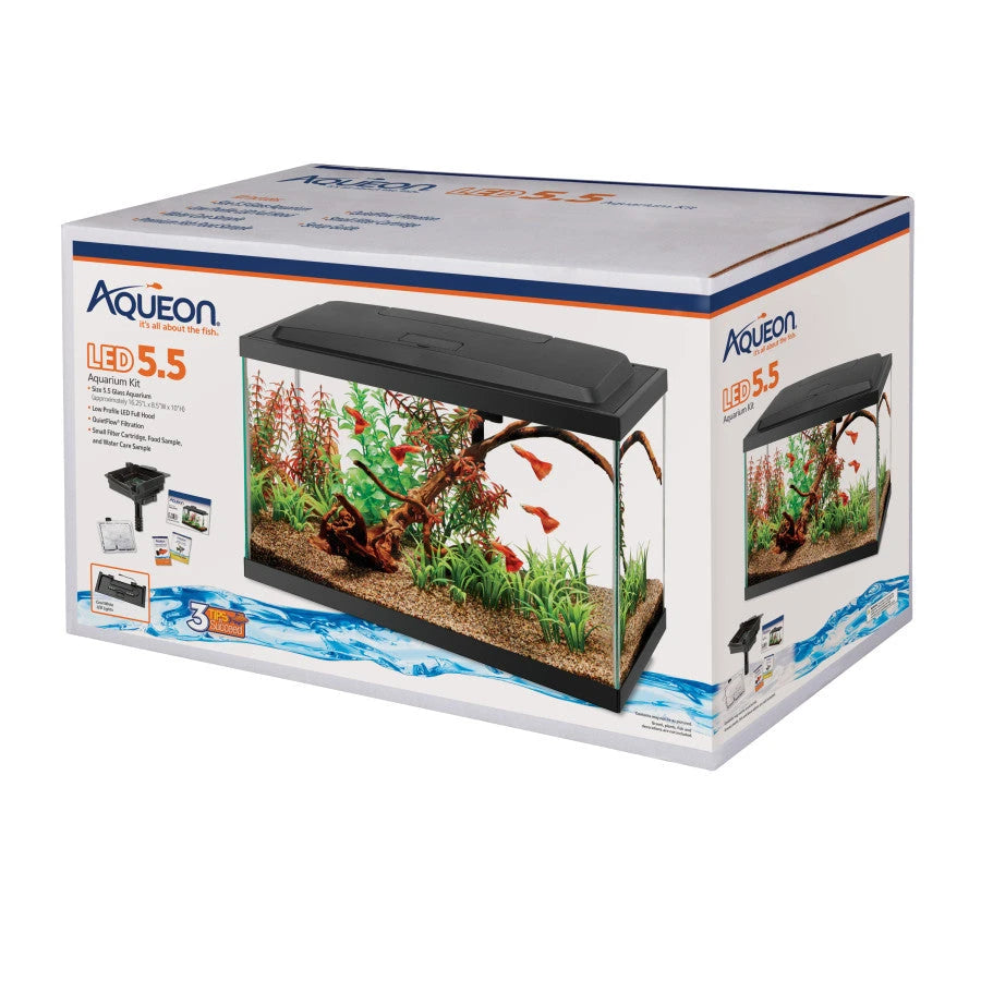 Aqueon Aquarium Starter Kit with LED Lighting 5.5 gal