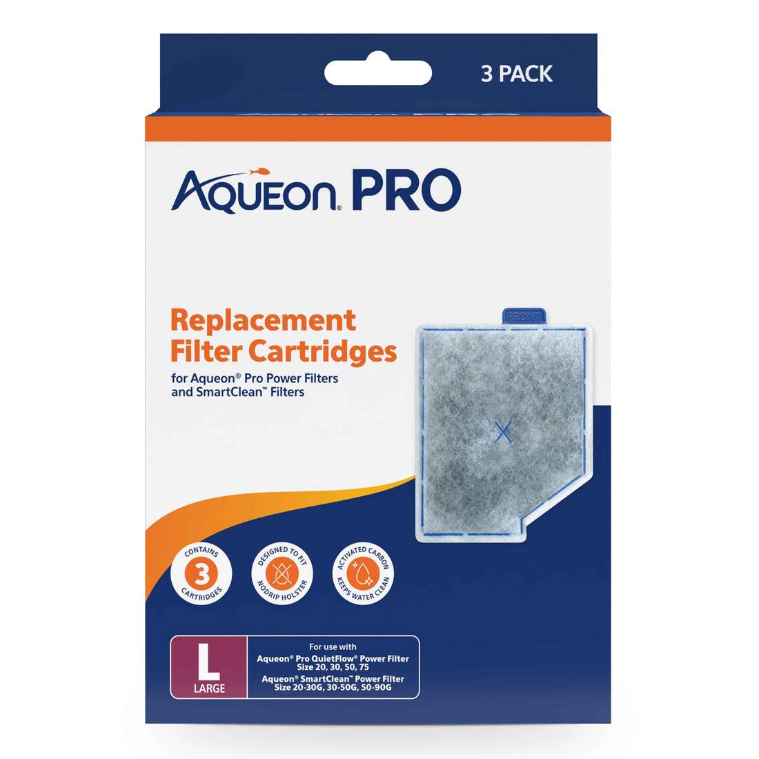 Aqueon Pro SmartClean Filter Cartridge Large 3pk