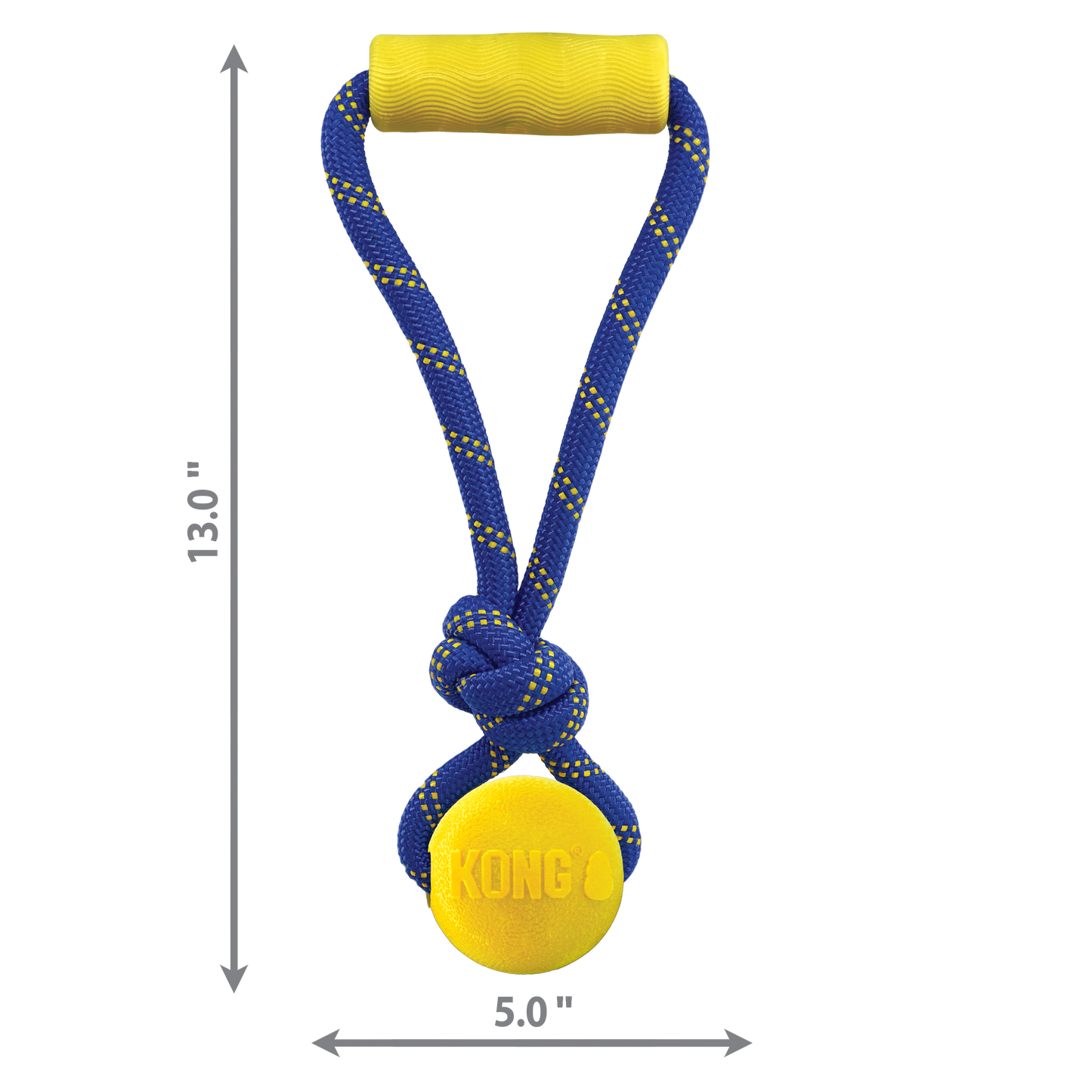 Kong Dog Toy Jaxx Brights Tug with Ball Medium Assorted