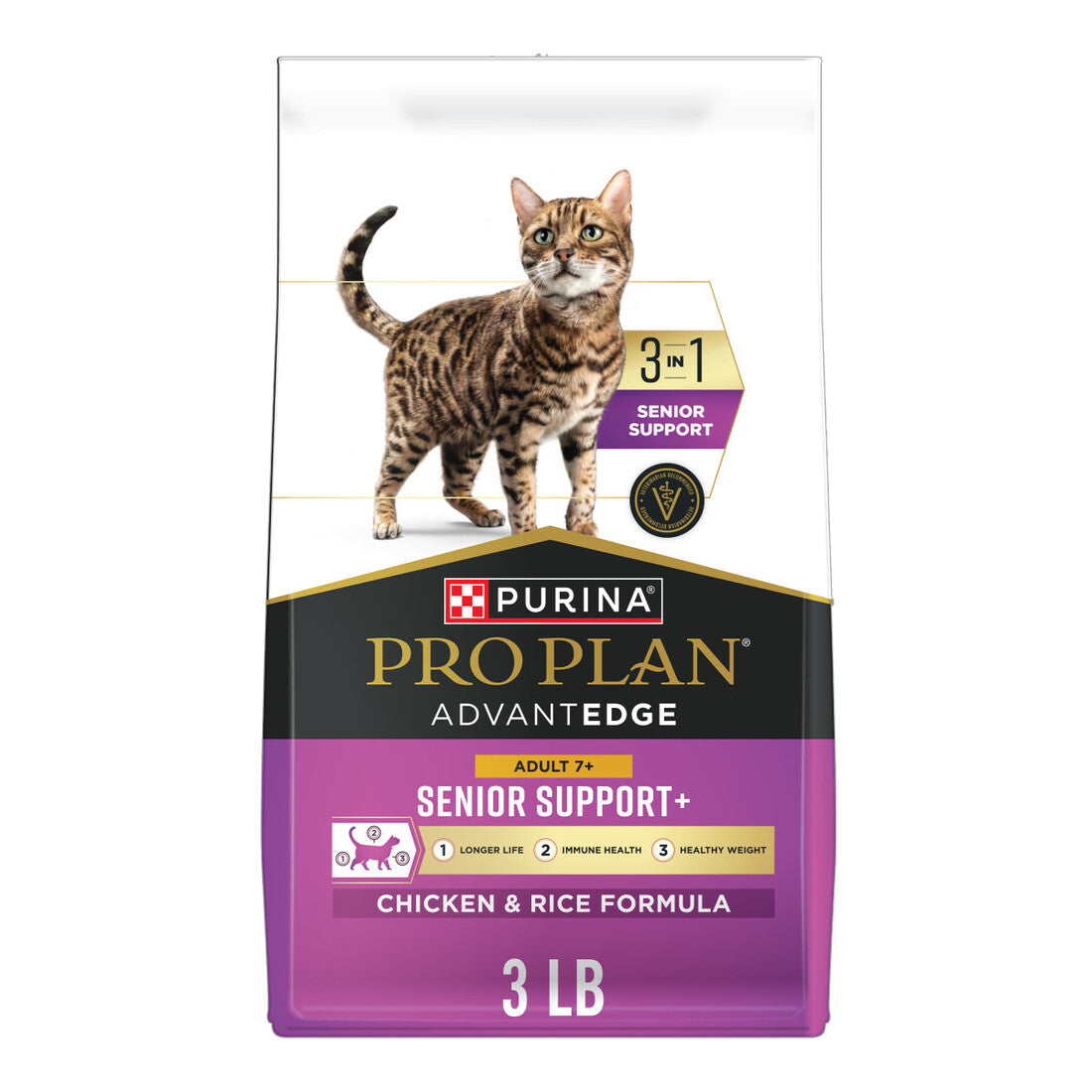 Purina Pro Plan AdvantEDGE Senior Chicken and Rice Formula Dry Cat Food 3lb