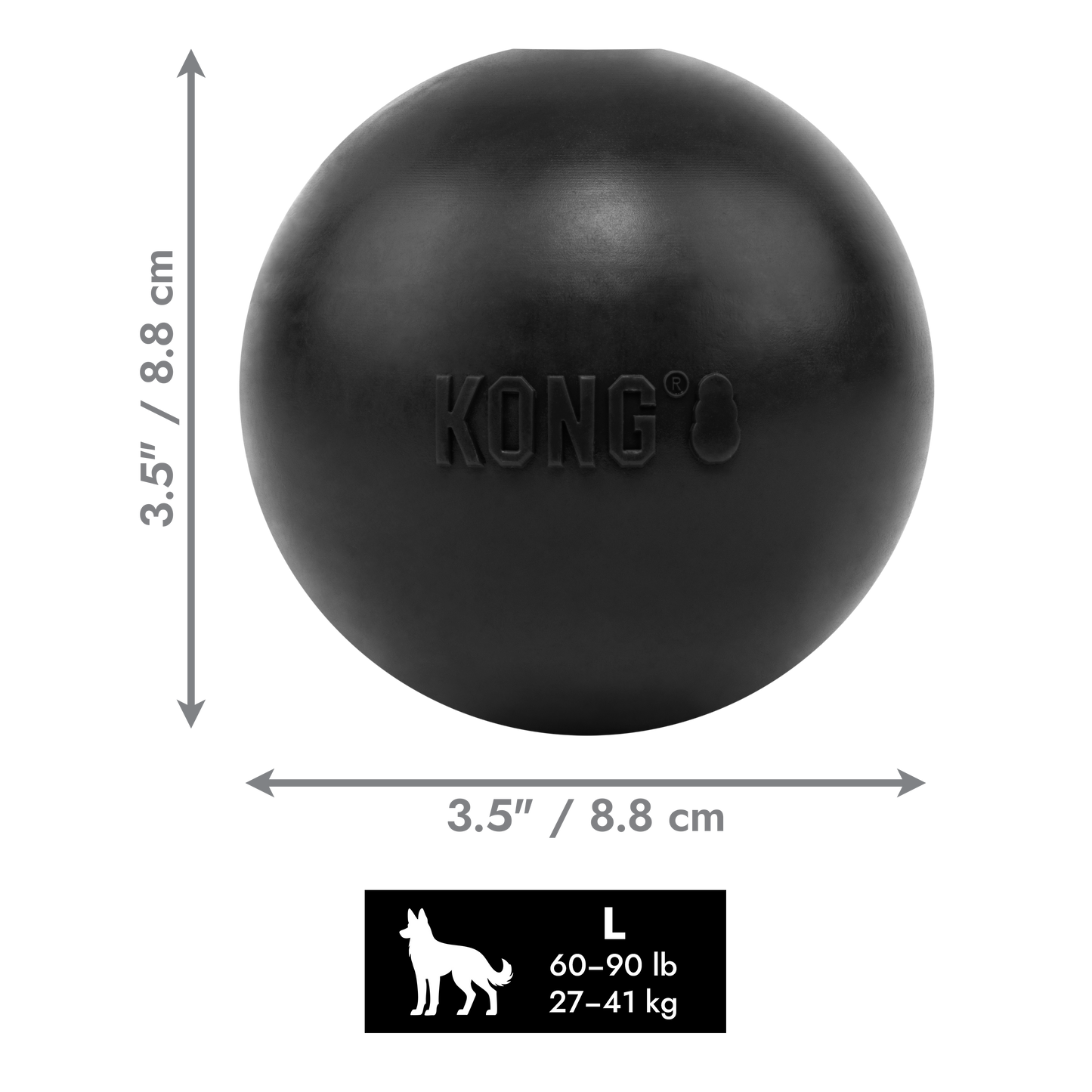 Kong Dog Toy Extreme Ball with Hole Large