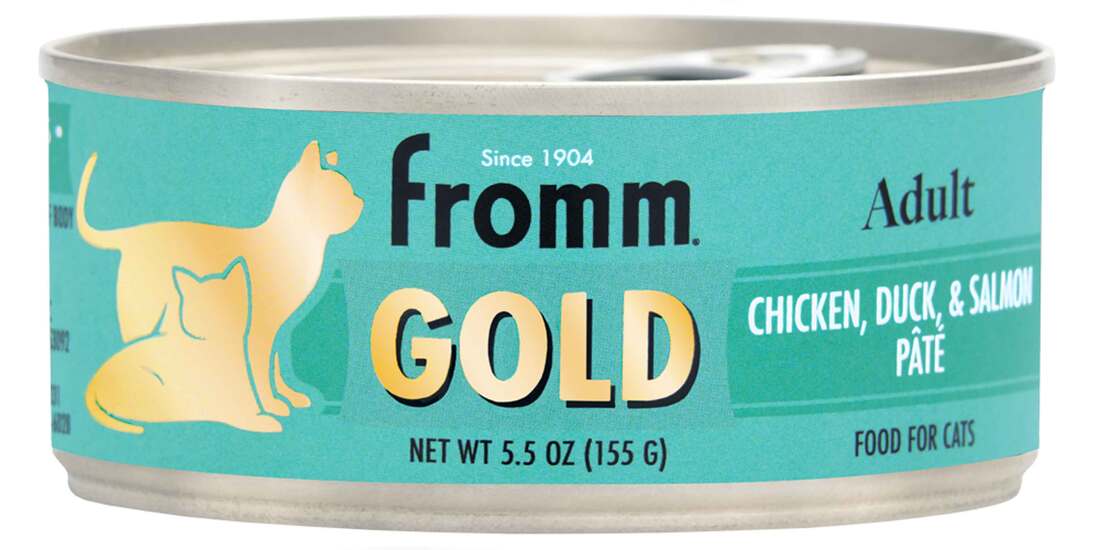 Fromm Gold Chicken Duck Salmon Pate 5.5 oz Cat Food Can