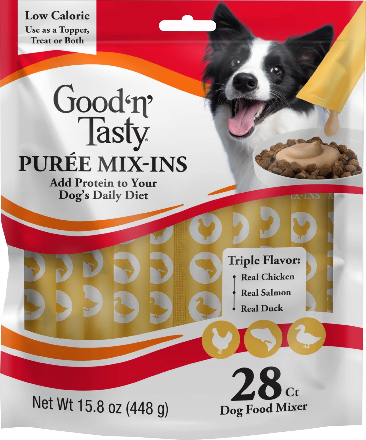 Good 'N' Tasty Puree Mix Ins for Dogs 7ct Chicken and Salmon