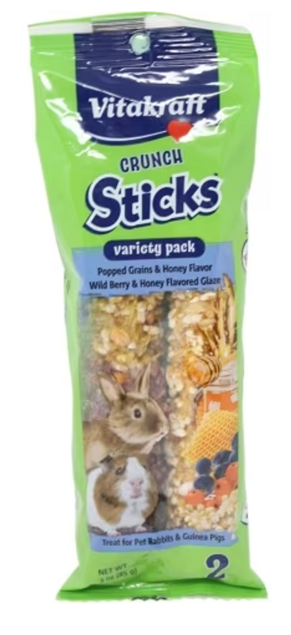 Vitakraft Crunch Stick Rabbit Variety Pack 3oz