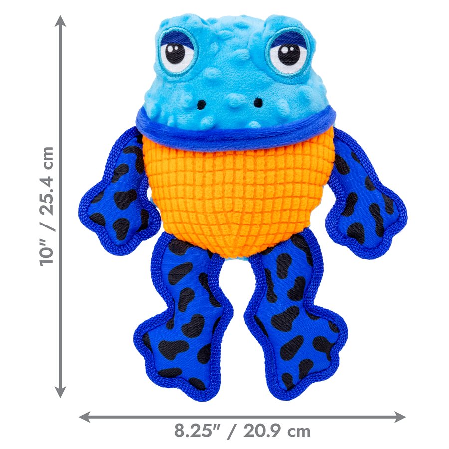 Kong Tropics Rattlez Dog Toy Frog Medium
