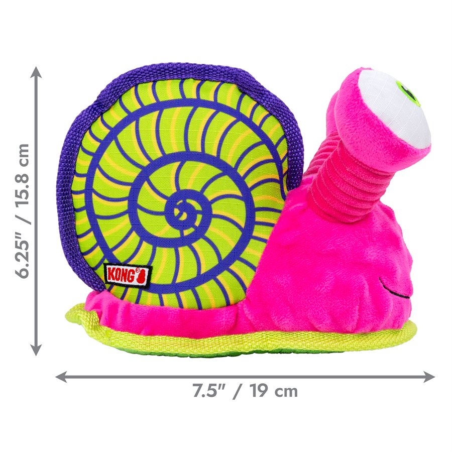 Kong Tropics Rattlez Dog Toy Snail Medium