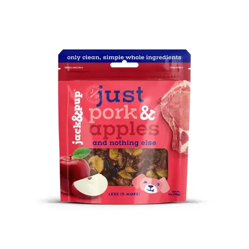 Jack and Pup Grain Free Dog Treats 7oz Just Pork and Apples