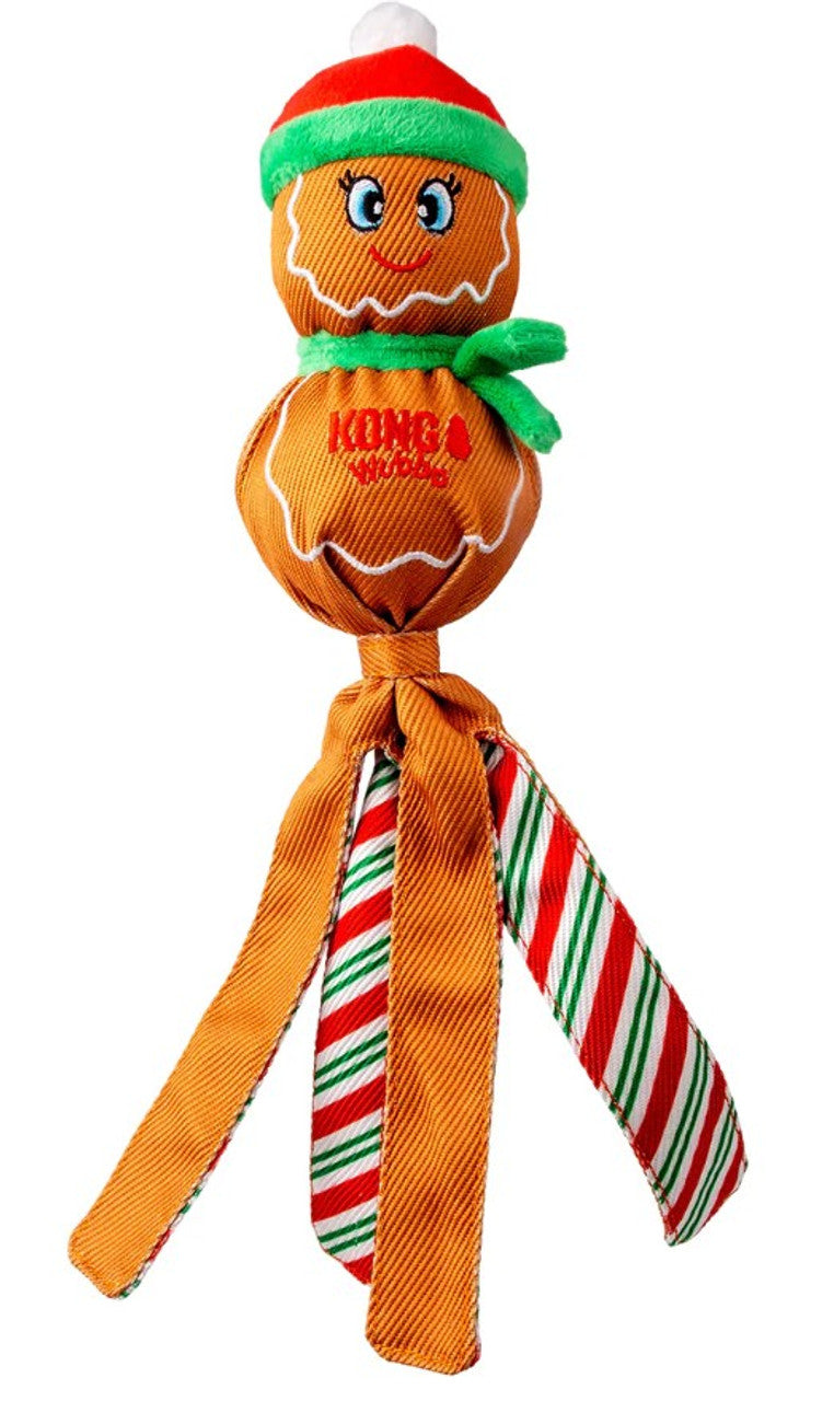 KONG Holiday Wubba Gingerbread Man Dog Toy Large