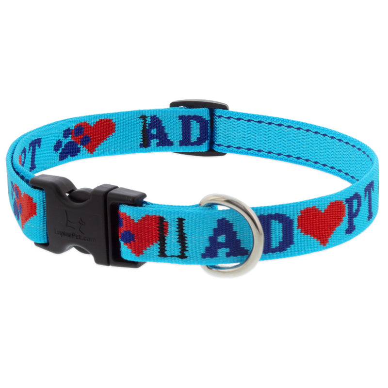 Lupine Pet Dog 3/4 In Wide 13-22 In Adjustible Collar Original Designs Adopt