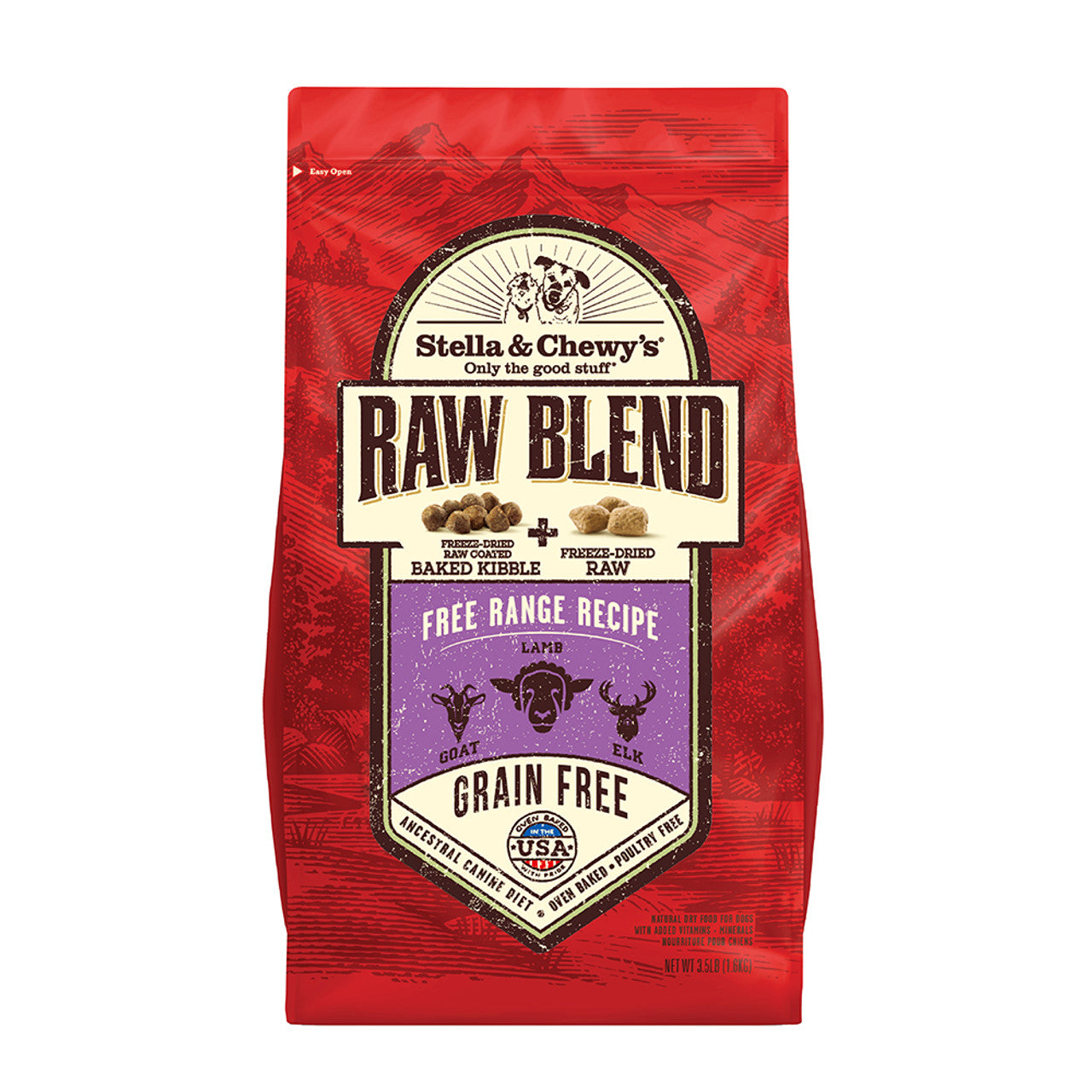 Stella & Chewy's Raw Blend Free Range Recipe Dry Dog Food 3.5oz