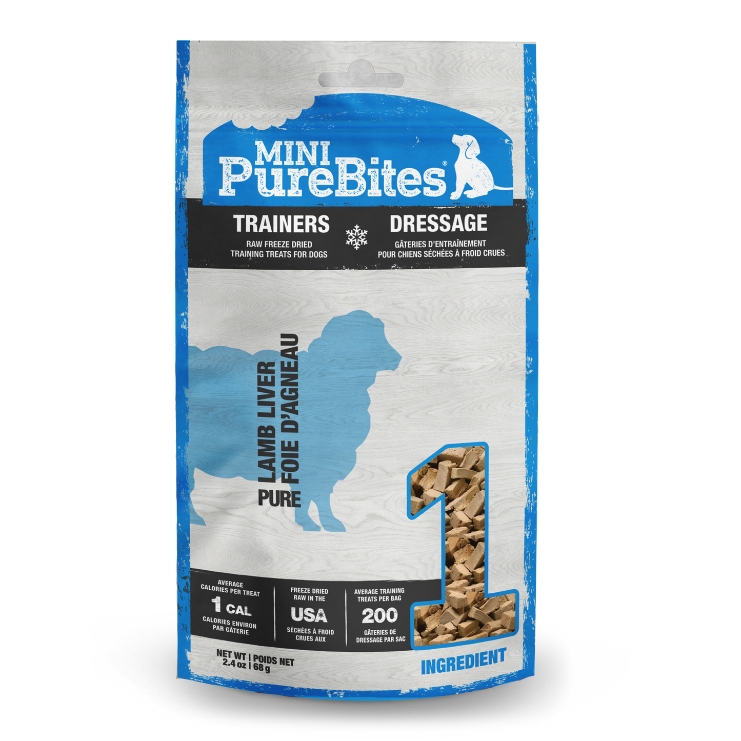 PureBites Freeze Dried Treats for Dogs Lamb 2.4oz