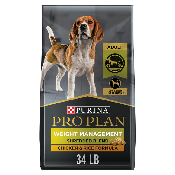 Purina Pro Plan Dry Dog Food for Adult Dogs High Protein Weight Management  Chicken  34lb