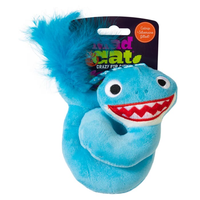 Mad Cat Shark Twisty Kicker With Catnip & Silvervine Cat Toy