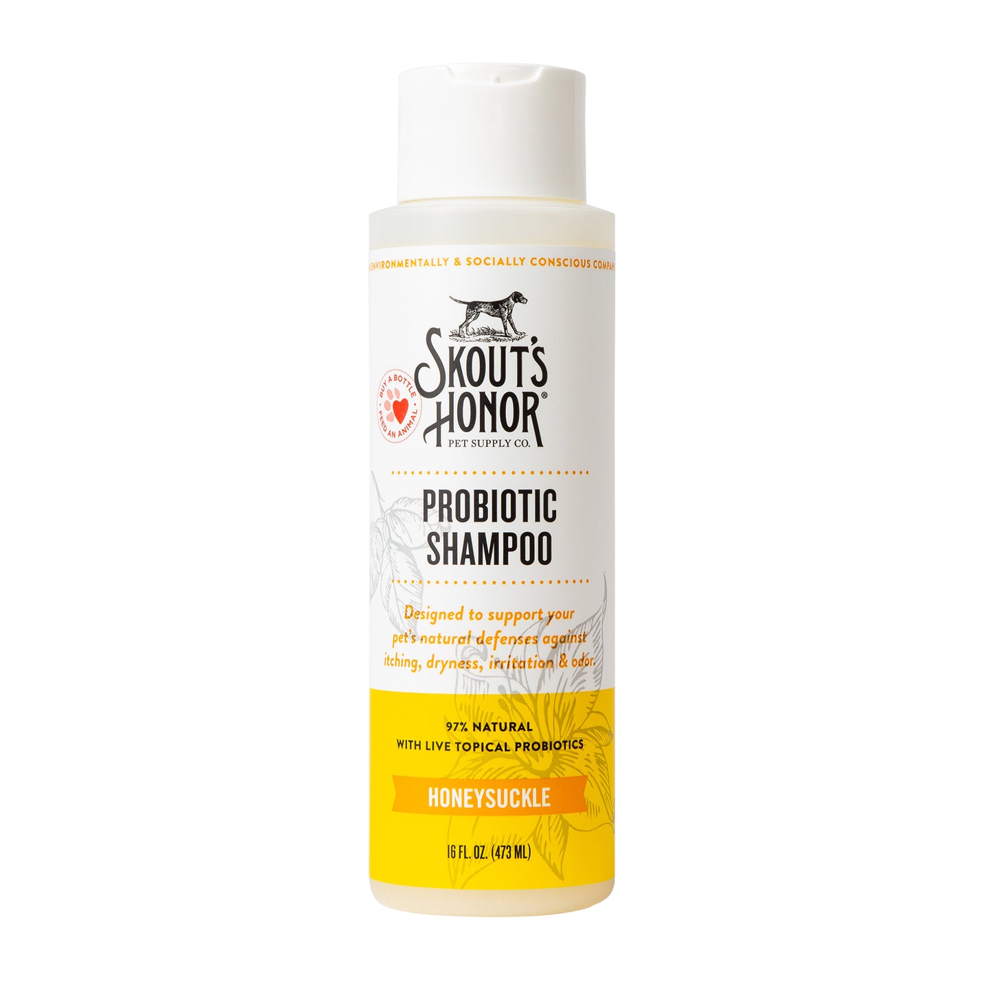 Skouts Honor Skout s Honor Honeysuckle Probiotic 2 in 1 Shampoo Conditioner Honeysuckle 16OZ