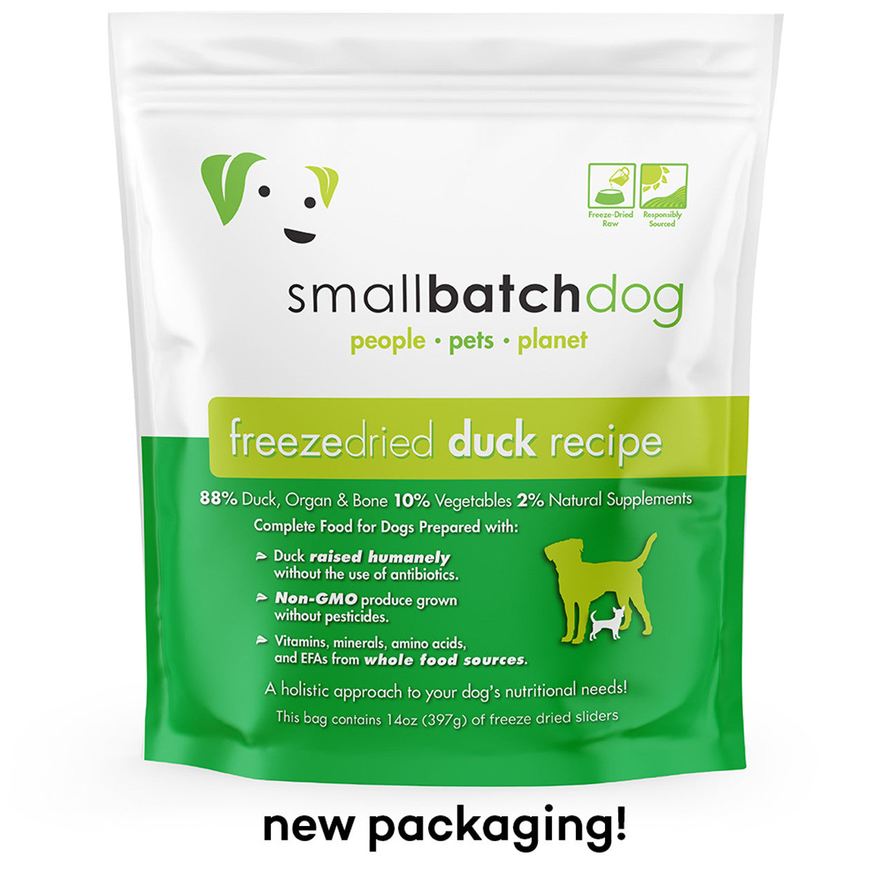Smallbatch Duck Recipe Sliders Freeze-Dried Dog Food 14oz