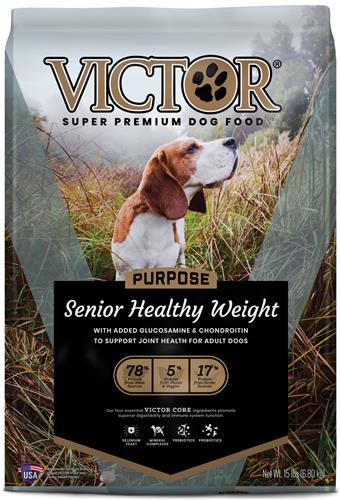 Victor Super Premium Dog Food Senior-Healthy Weight 15 Lb