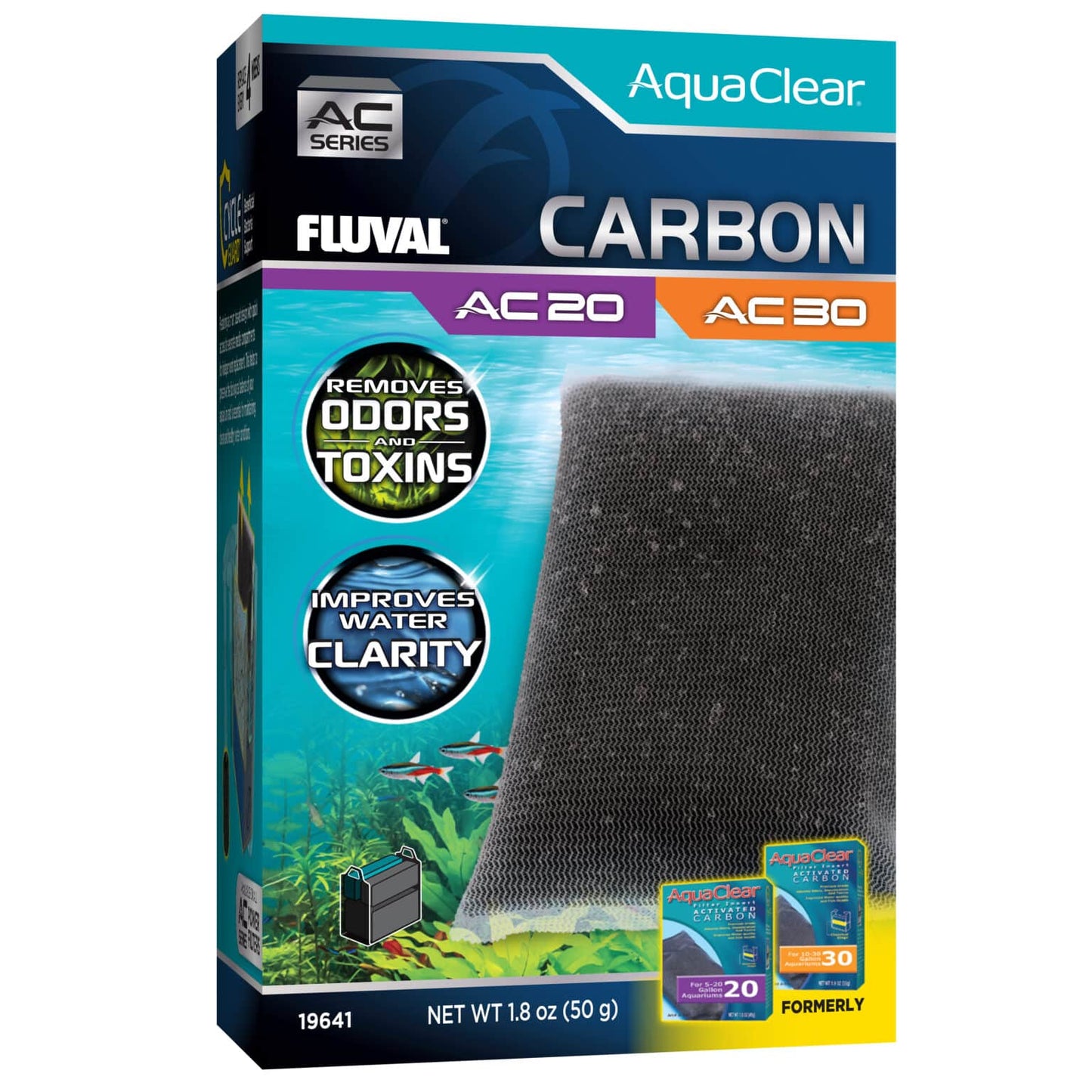 Hagen Fluval Aquaclear Carbon for AC20/AC30 Power Filter, 1.8 oz