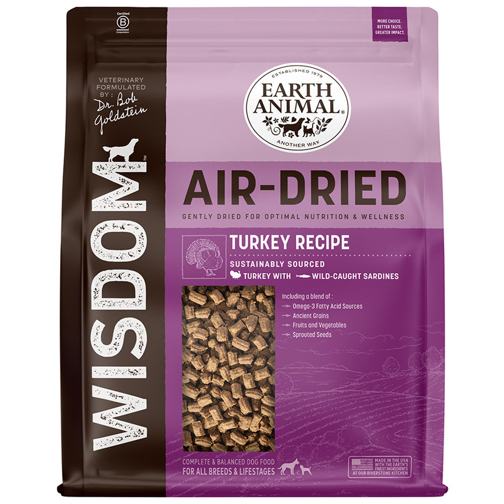 Earth Animal Dr. Bob Goldstein’s Wisdom Air-Dried Turkey Recipe Dog Food 2lb