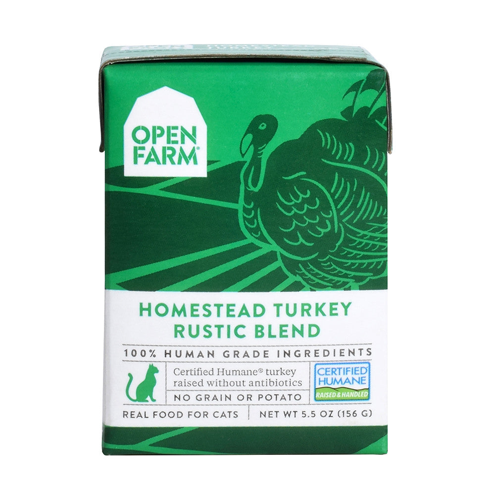 Open Farm Homestead Turkey Rustic Blend For Cats 5.5oz Tetra