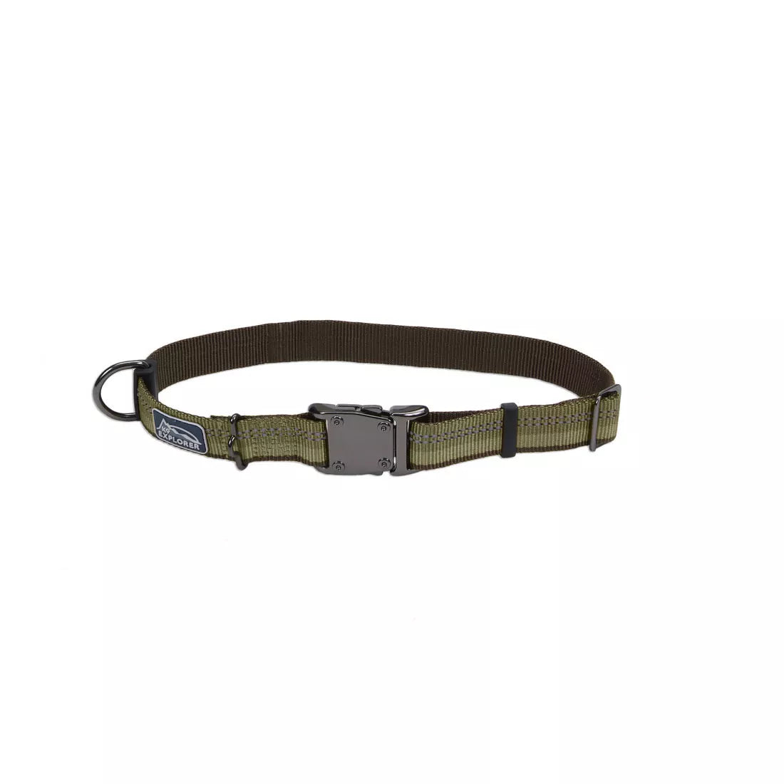 Coastal K9 Explorer 1in Wide 18-26in Reflective Adjustable Dog Collar Fern