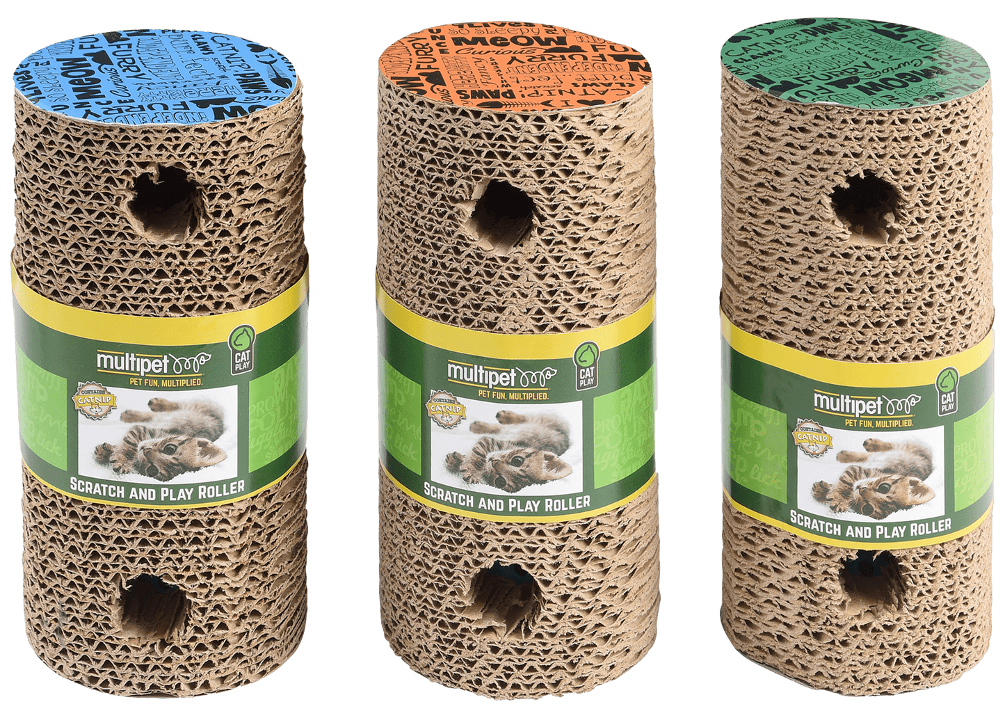 Multipet Cat Scratch Roller 7.5in Assorted