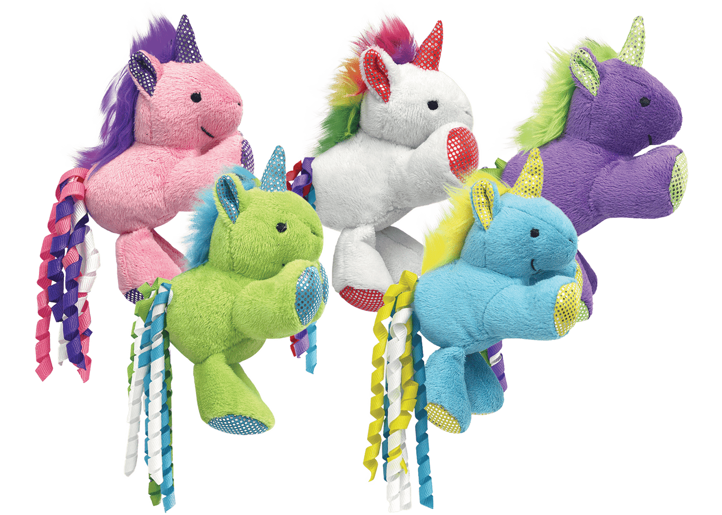 Multipet Cat Plush Toy Unicorn 8.5in Assorted