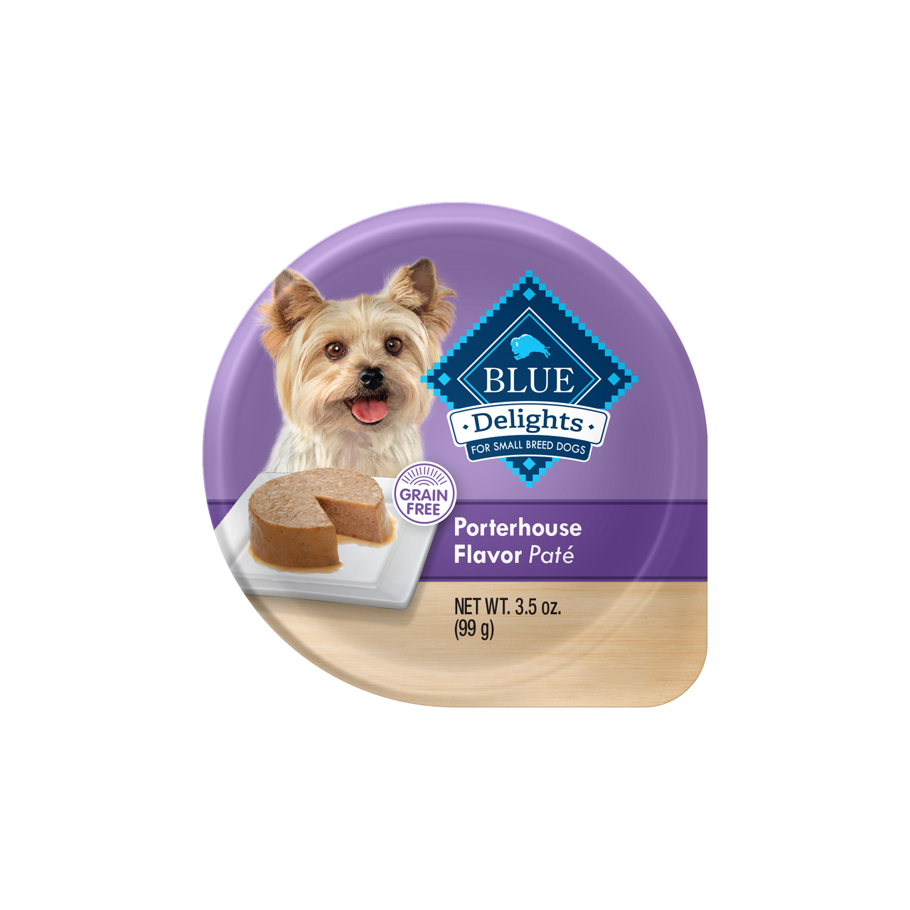 Blue Buffalo Divine Delights Porterhouse Flavor Pate Wet Dog Food, 3.5 Oz