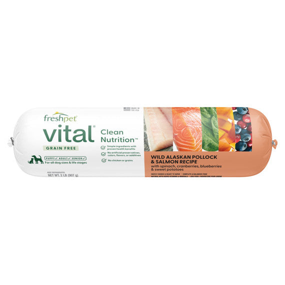 Freshpet Vital Grain Free Wild Alaskan Pollock & Salmon Dog Food 2 lb