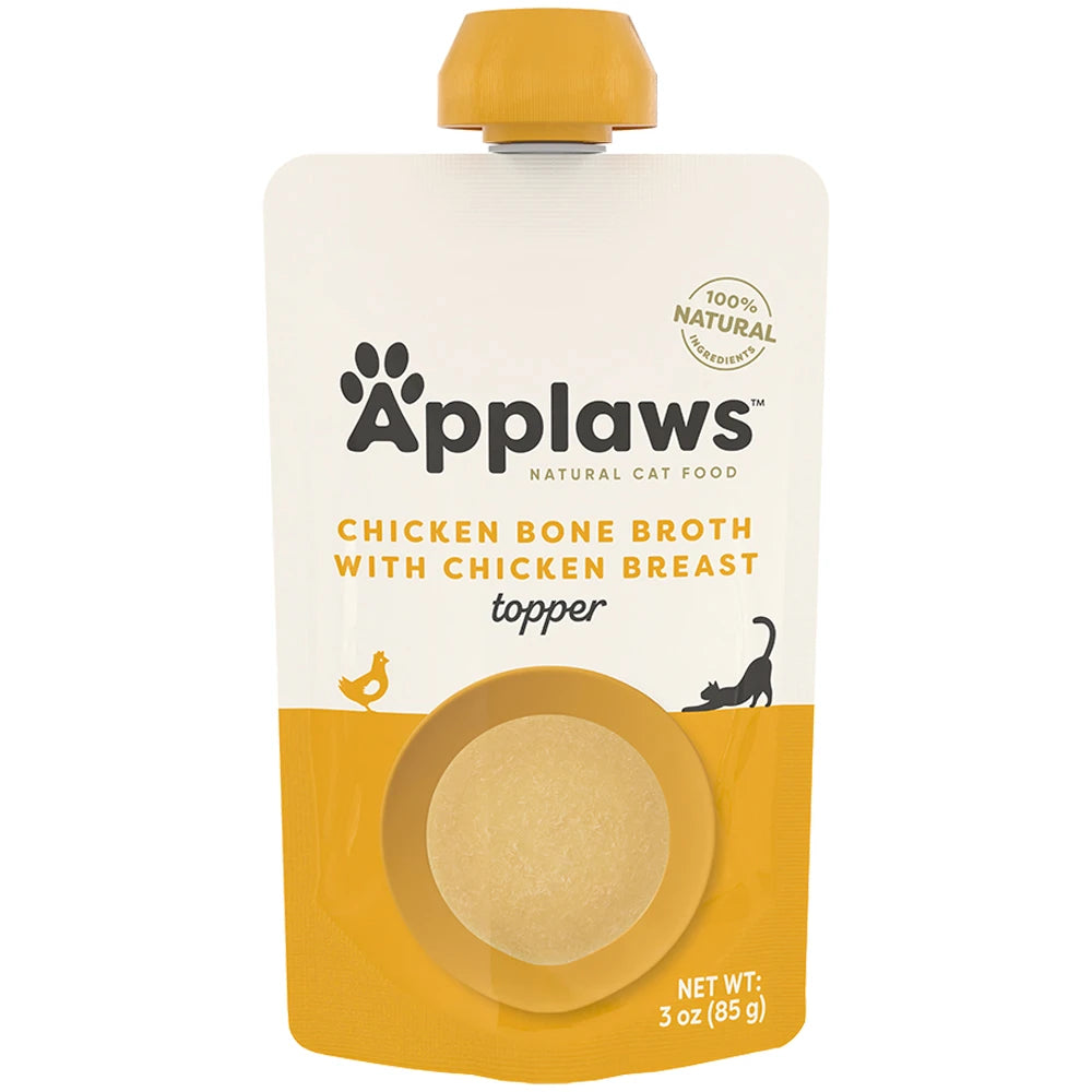 Applaws Chicken Bone Broth with Chicken Breast Cat Food Topper 3 oz