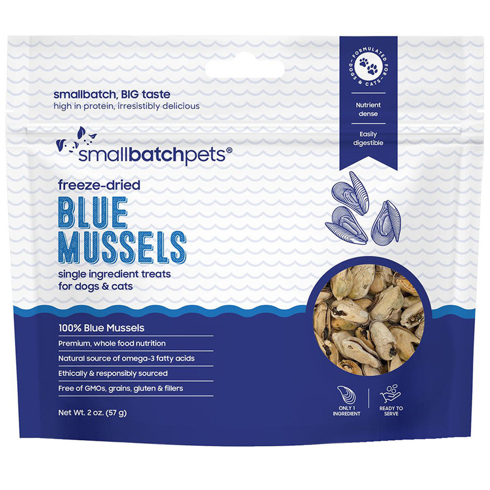 Smallbatch Freeze Dried Blue Mussels Dog & Cat Treats 2oz