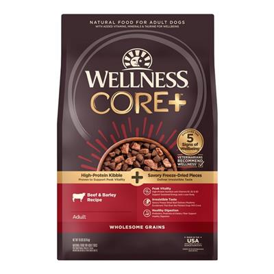 Wellness Core+ Beef Barley Adult 18lb
