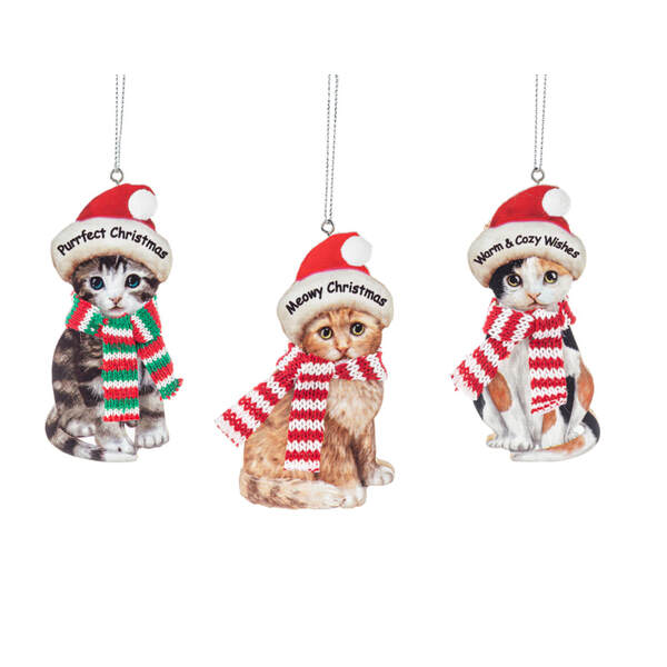 Ganz Holiday Cats Ornament Assorted