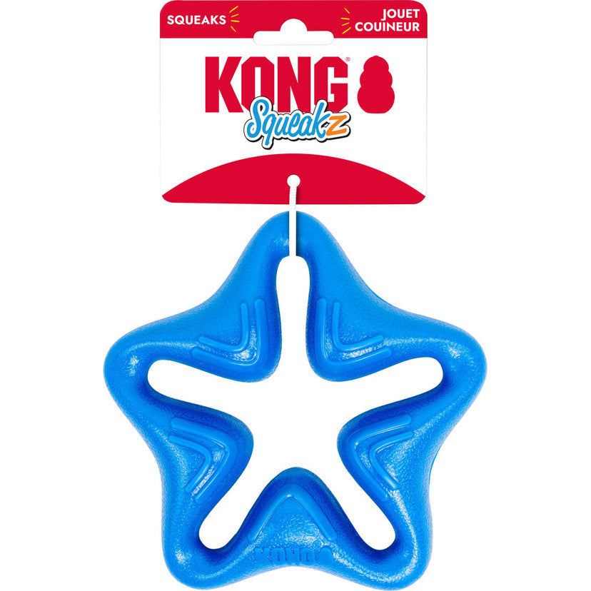 Kong Squeakz Star Dog Toy Blue Medium