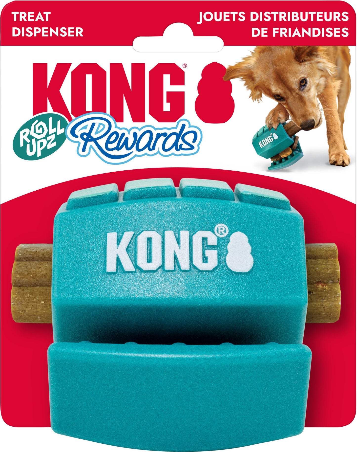 Kong Rewards Dog Toy Roll Upz Ball Medium