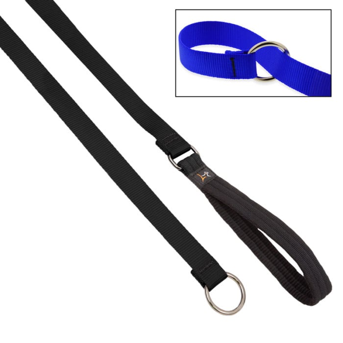 Lupine Pet Dog 6 Ft Long 3/4 In Slip Lead Basics Black