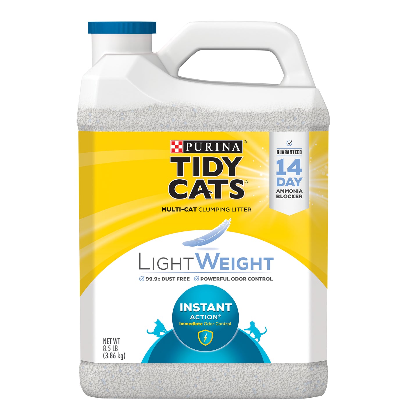 Purina Tidy Cats LightWeight, Low Dust, Clumping Cat Litter Odor Control, LightWeight Instant Action 8.5lb jug