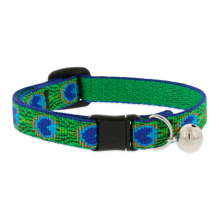 Lupine Pet Cat 1/2 In Wide 8-12 In Breakaway Safety Collar With Bell Original Designs Tailfeathers