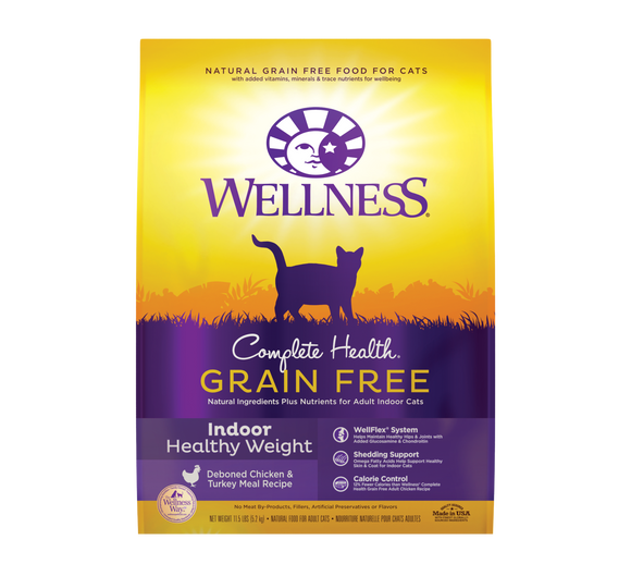 Wellness Complete Health Grain-Free Indoor Healthy Weight Chicken Recipe Dry Cat Food 11.5lb Bag