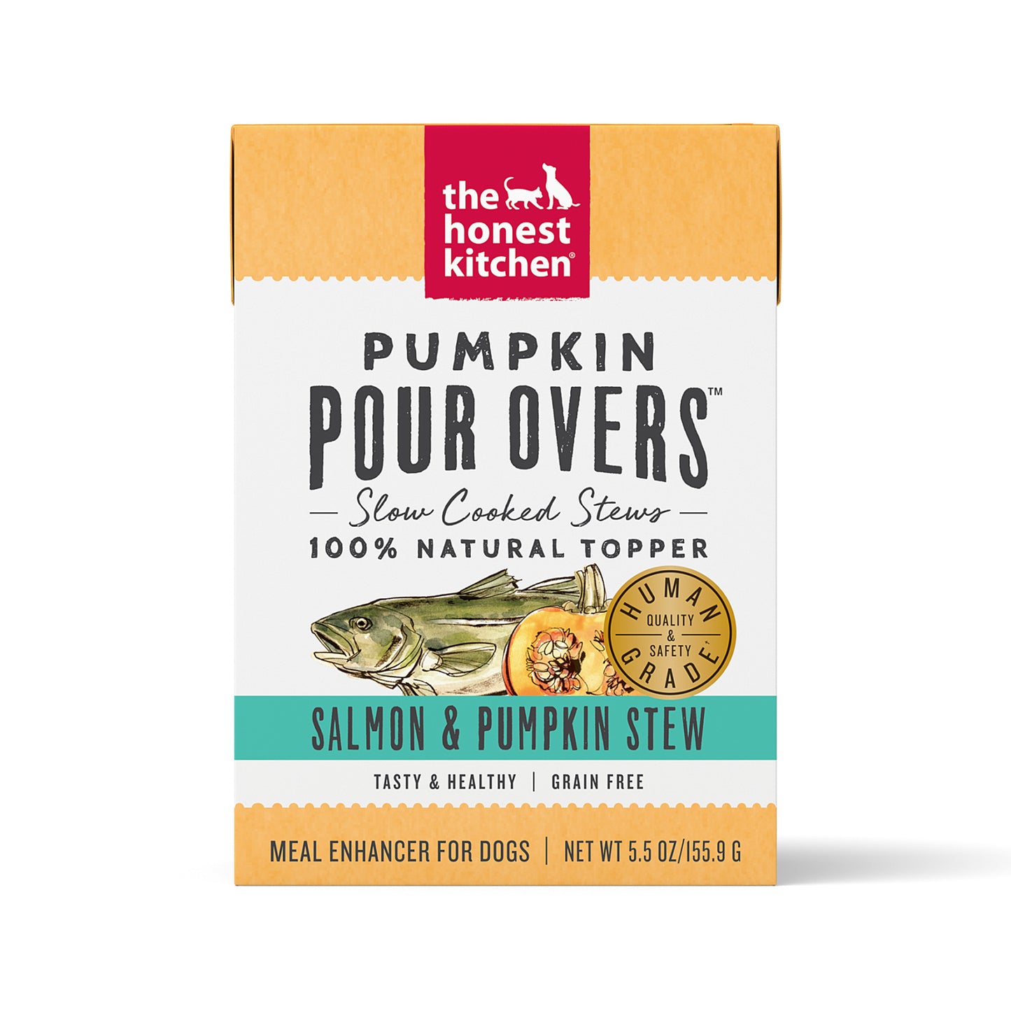 The Honest Kitchen Pumpkin Pour Overs Salmon & Pumpkin Stew Dog Food Topper 5.5oz