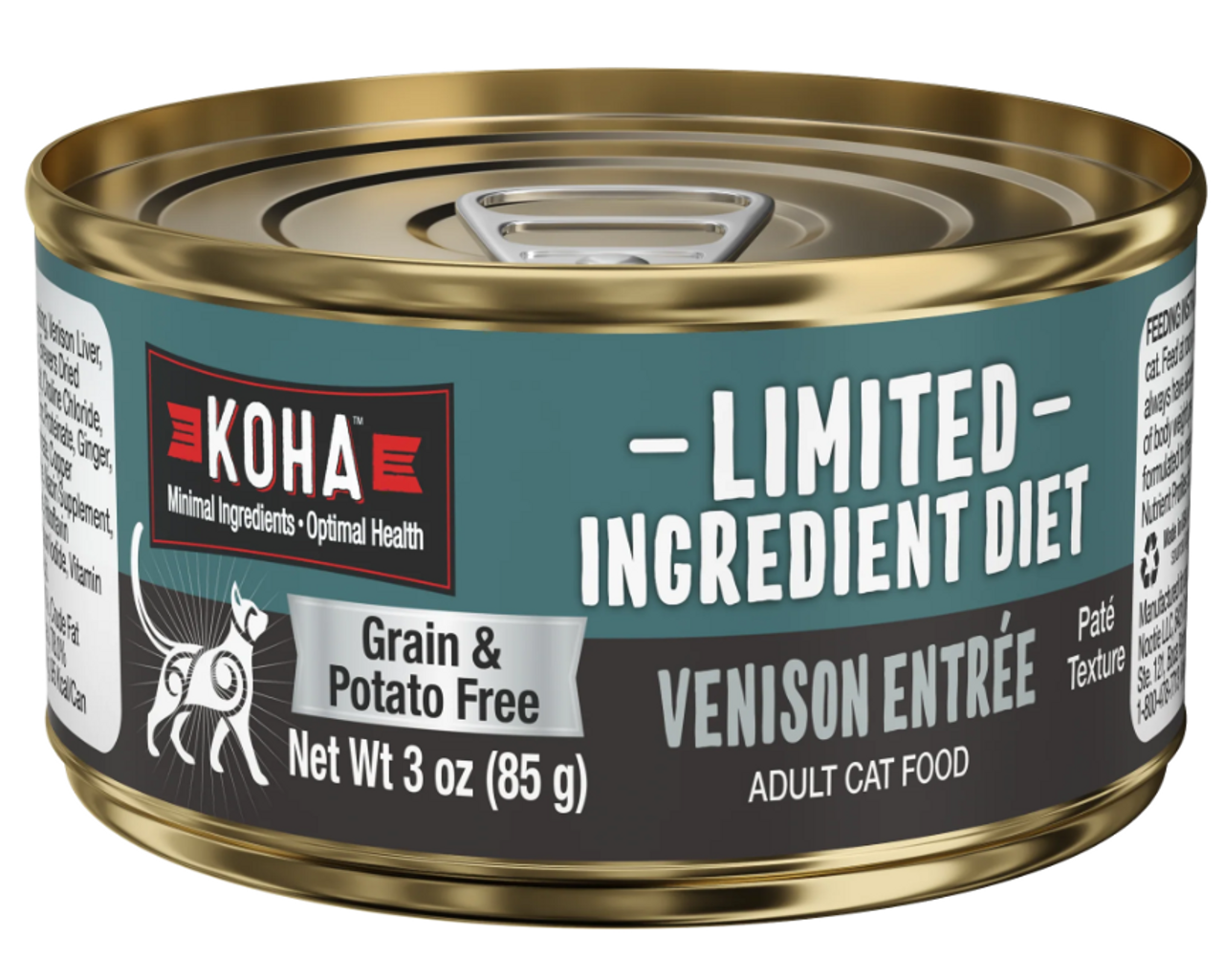 Koha Limited Ingredient Diet Venision Pate Wet Cat Food 3oz