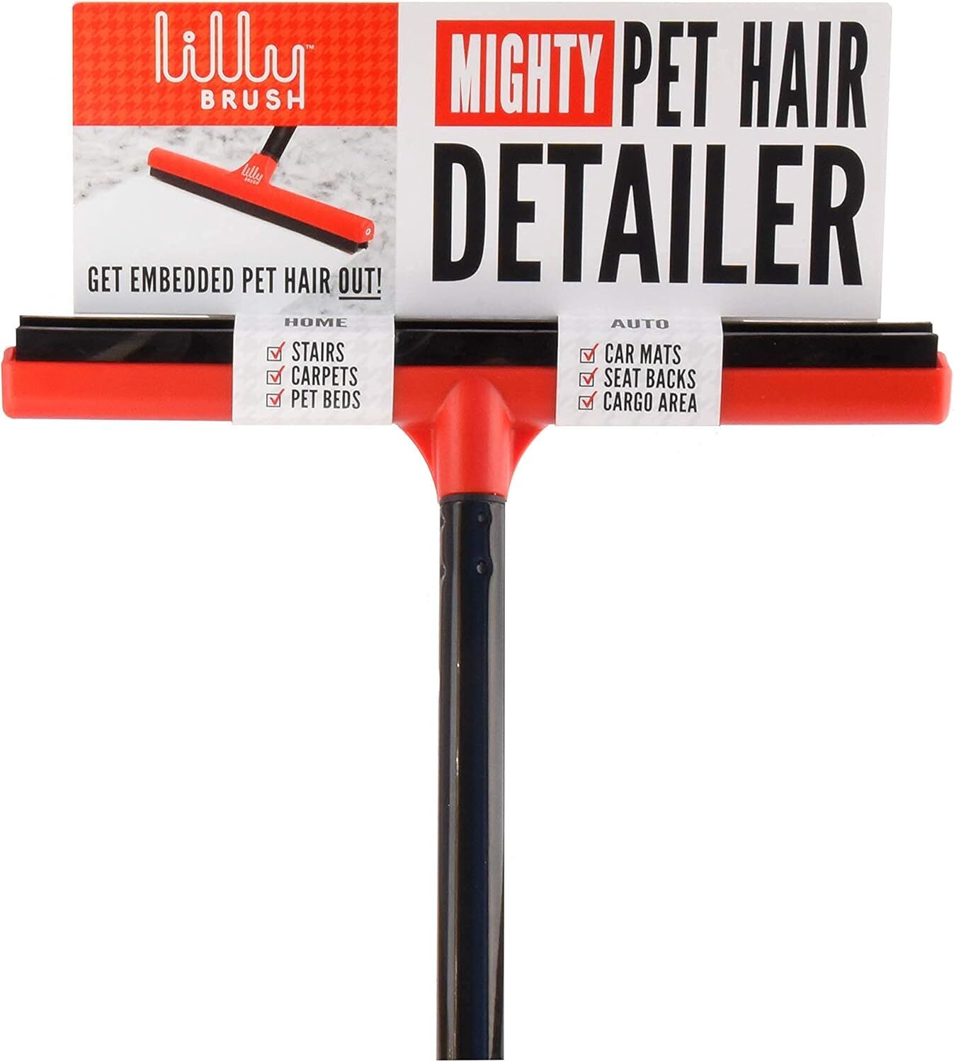 Lilly Brush Mighty Pet Hair Detailer Head Large Red Blade Brush