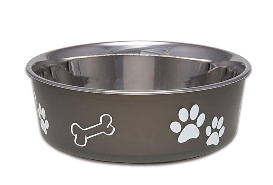 Loving Pets Bella Stainless Steel Dog Bowl Espresso eXtra Large