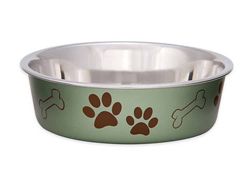 Loving Pets Bella Stainless Steel Dog Bowl Artichoke Small