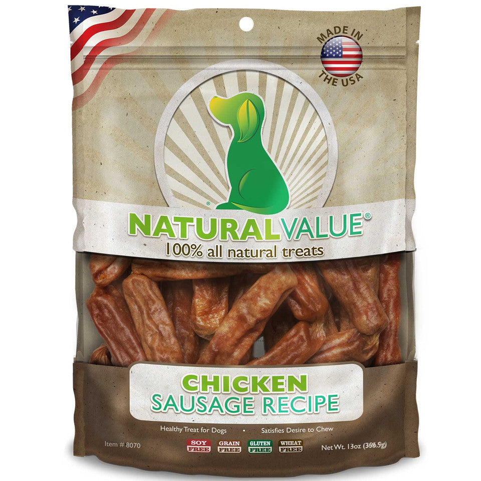 Loving Pets Natural Value Soft Chew Dog Treats 13oz Chicken Sausages