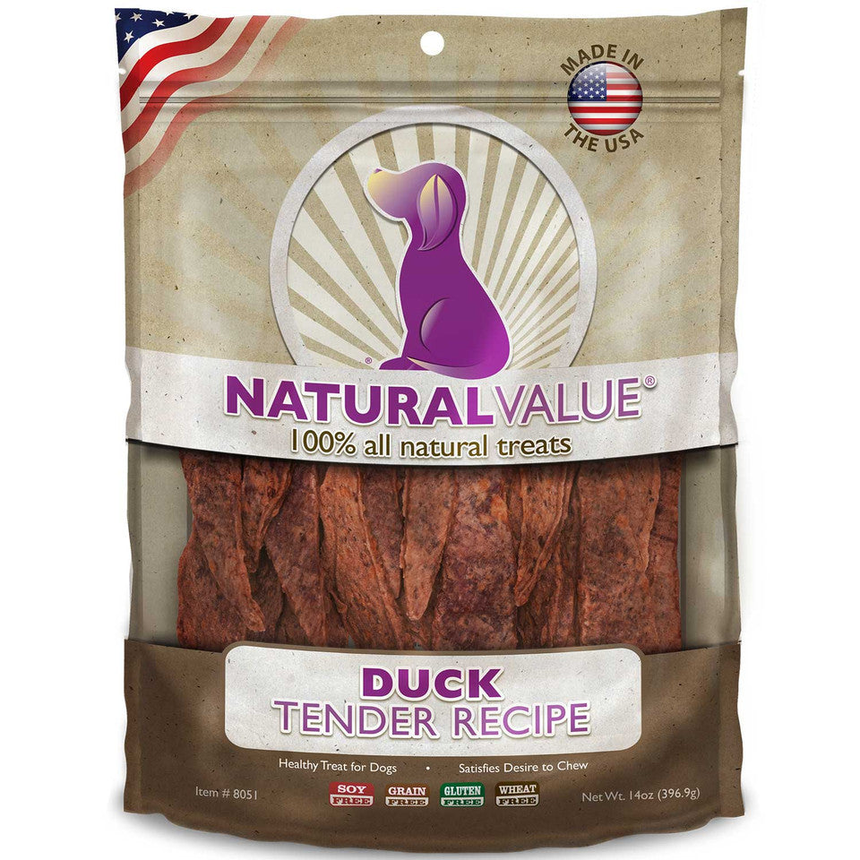 Loving Pets Natural Value Soft Chew Dog Treats 14oz Duck Tenders