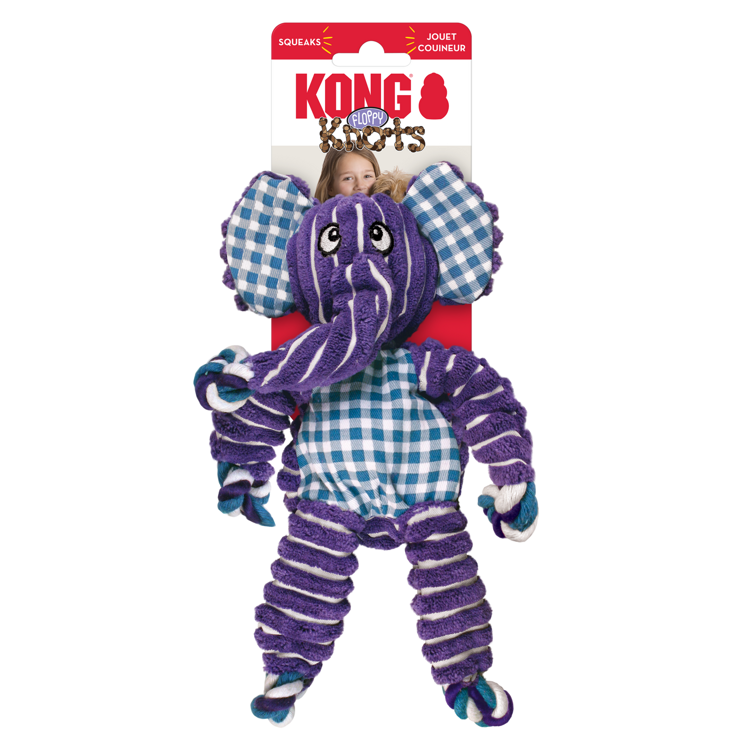 Kong Dog Toy Floppy Knots Elephant Small